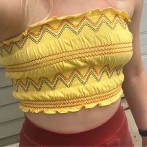 Forever 21 Yellow Tube Top